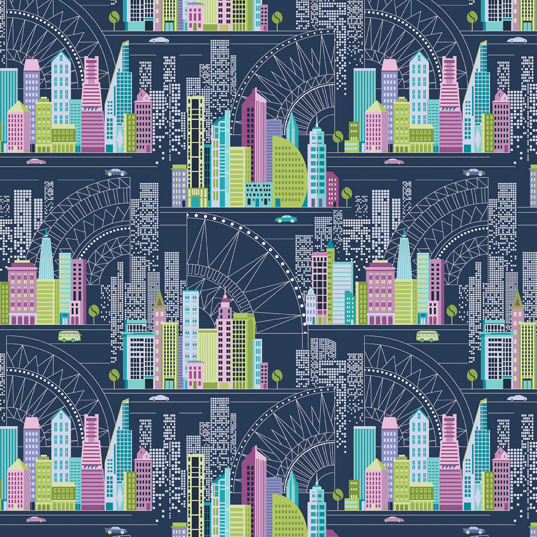 Cityscape night from Benartex Contempo Fabrics