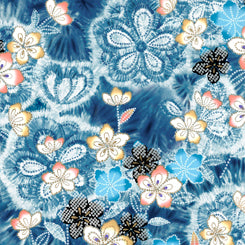 Minky Tye Dye floral wide fabric