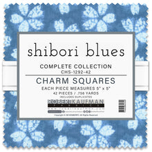 Load image into Gallery viewer, Shibori Blues by Sevenberry charm square Complete Collection from Robert Kaufman
