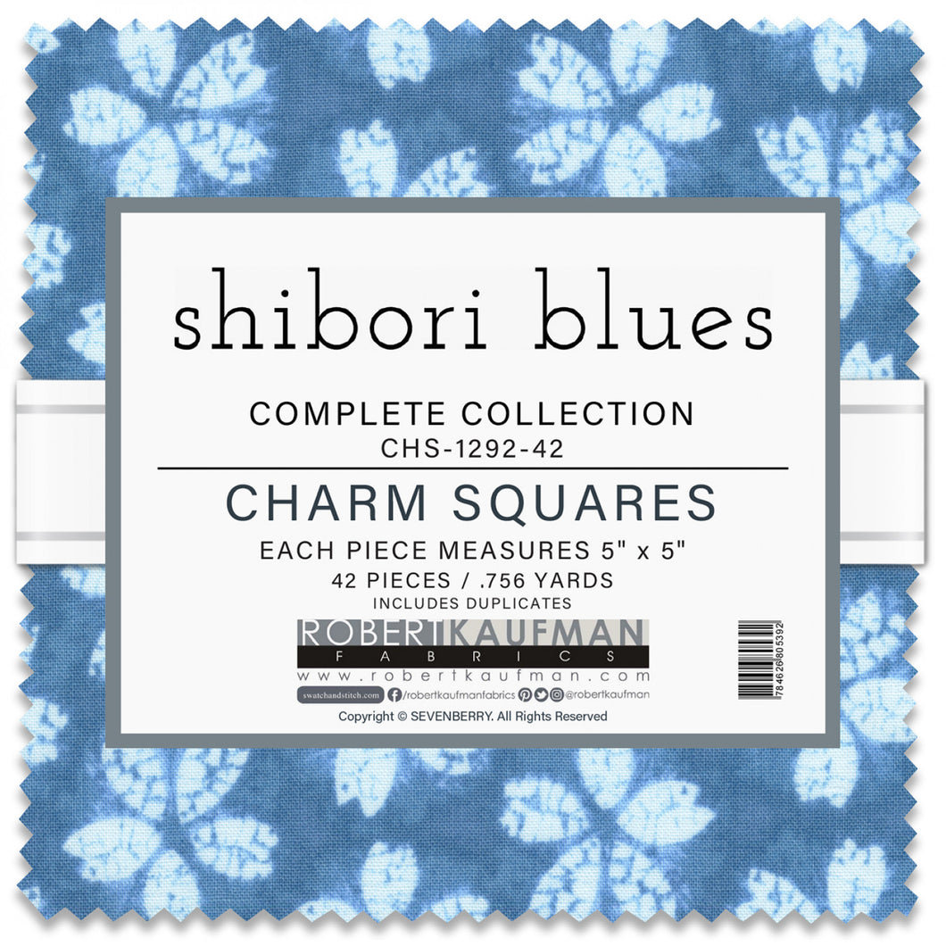 Shibori Blues by Sevenberry charm square Complete Collection from Robert Kaufman