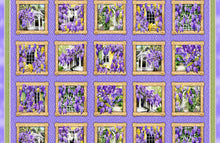 Load image into Gallery viewer, Lilac Garden table runner - Pattern designed by Debbie Beaves; fabrics chosen by Pat
