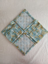 Load image into Gallery viewer, Chickadee Cheer from Hoffman Fabrics aqua blender
