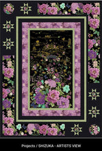 Load image into Gallery viewer, Asian floral butterfly panel Shizuka collection from Timeless Treasures Fabrics
