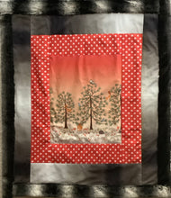 Load image into Gallery viewer, Cozy chinchilla minkee and cotton quilt for baby, toddler, or adult with forest scene and critters
