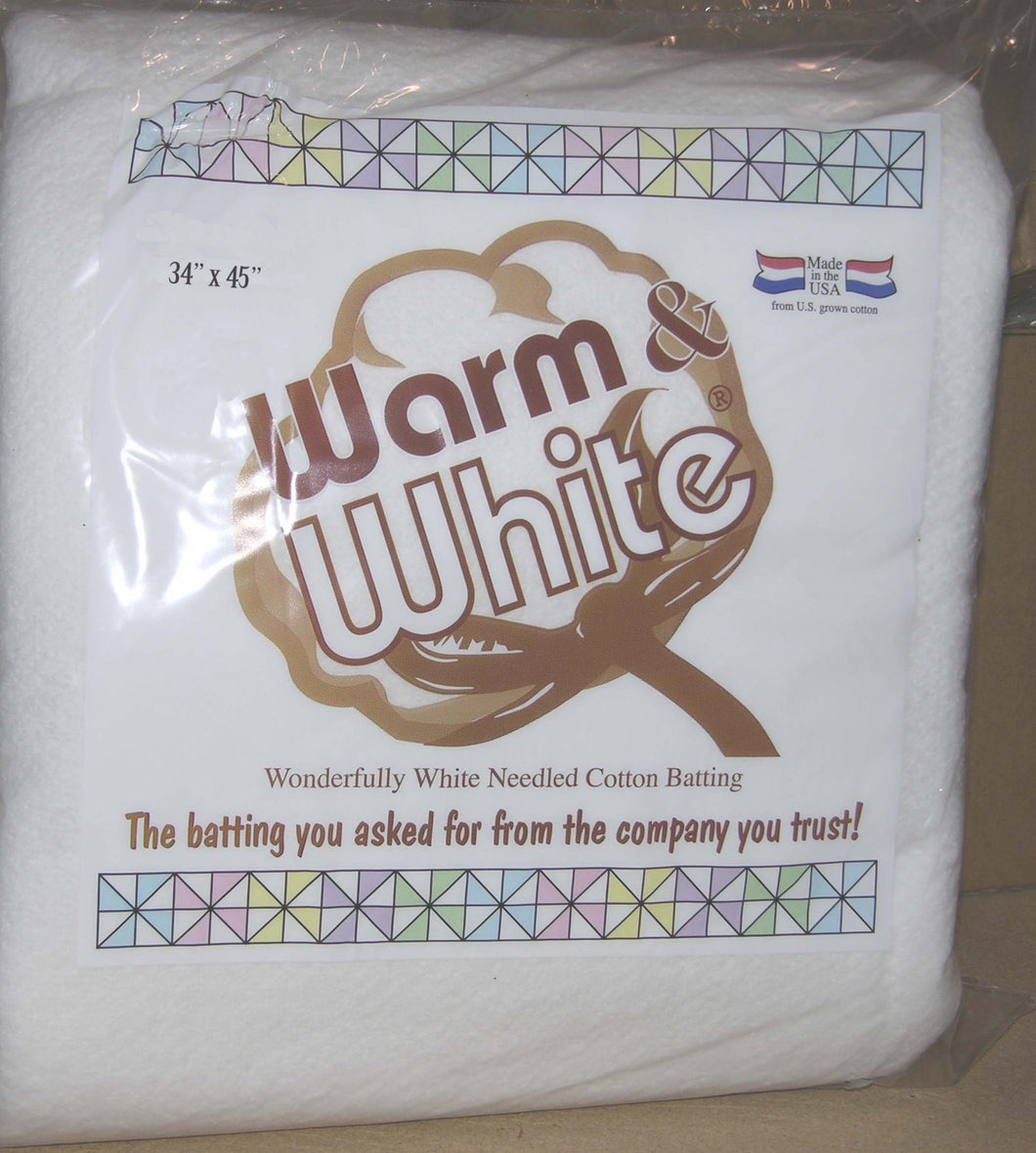 Warm & White Cotton Batting Craft Size