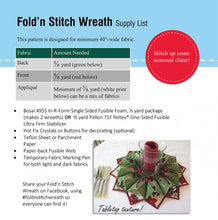 Load image into Gallery viewer, Fold n stitch wreath by Kristine Poor
